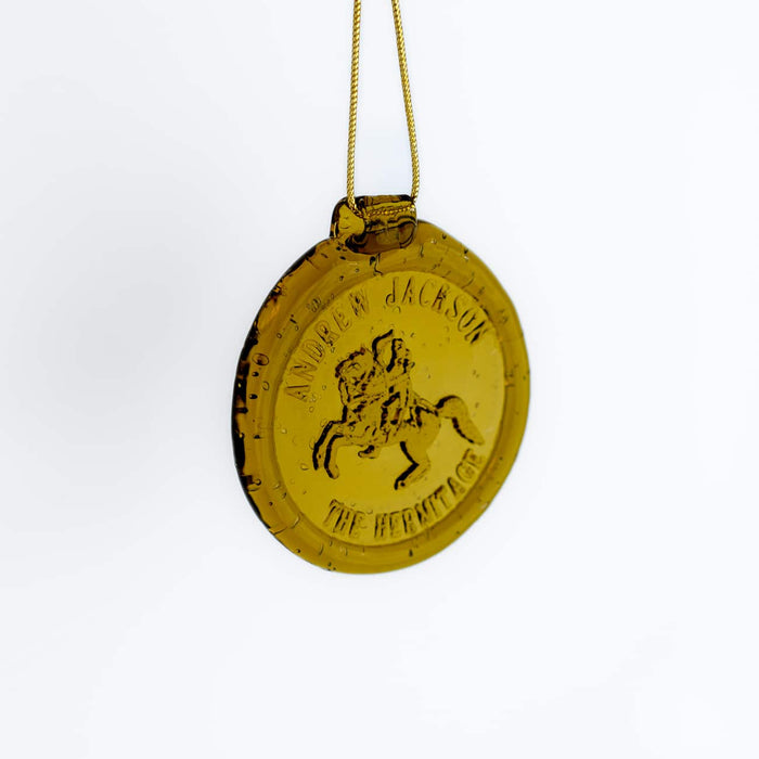 Gold Glass Hermitage Suncatcher Ornament
