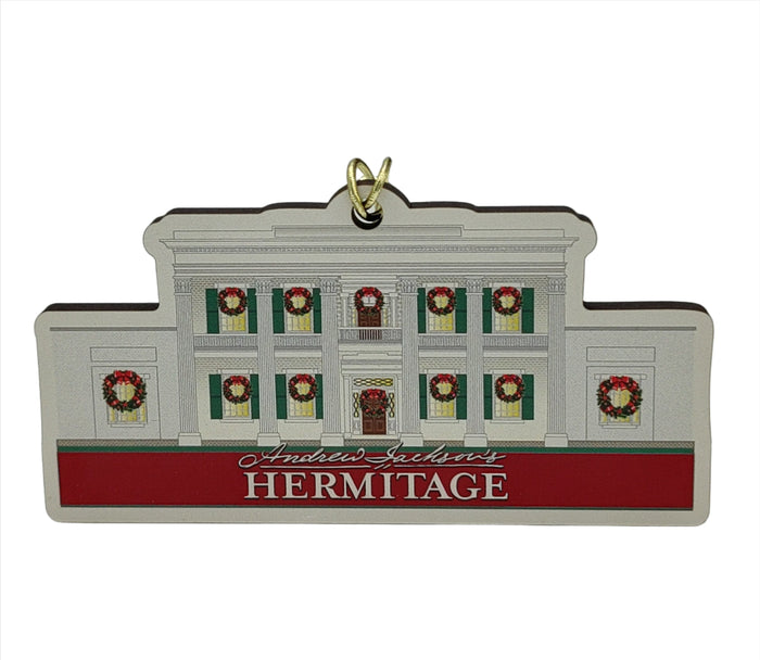 Wooden Hermitage Mansion Holiday Ornament