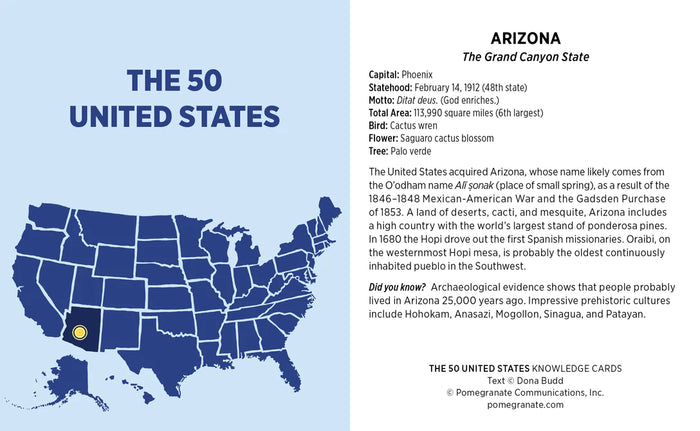 Knowledge Cards - The 50 United States