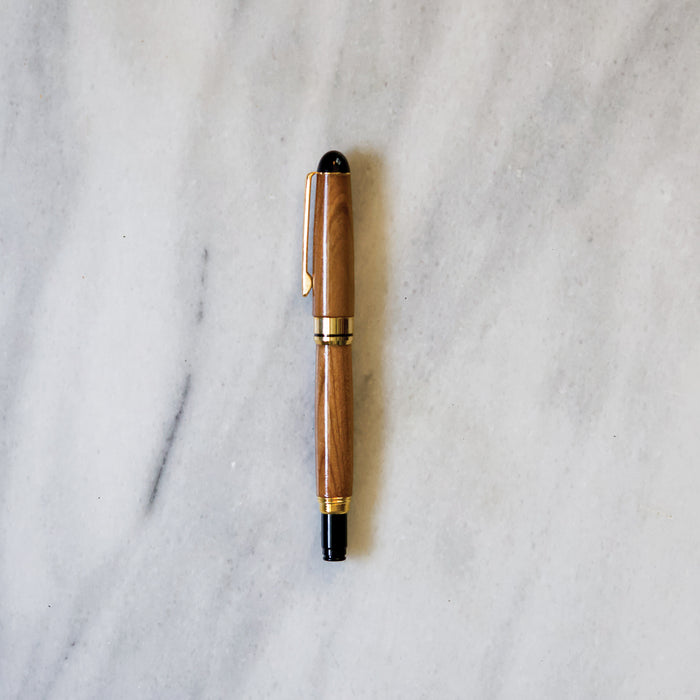 Hermitage Wood Round Top Rollerball Pen
