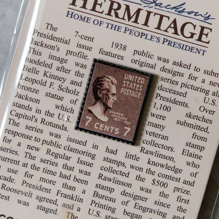 Andrew Jackson Enamel 7-cent Stamp Pin