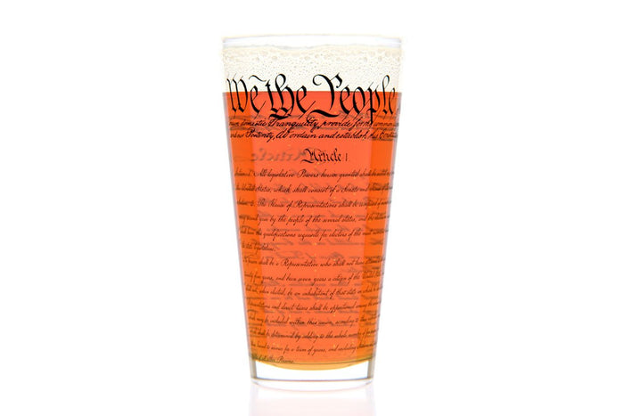 U.S. Constitution We The People Pint Glass