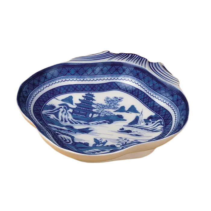 Blue Canton Porcelain Shell Dish by Mottahedeh
