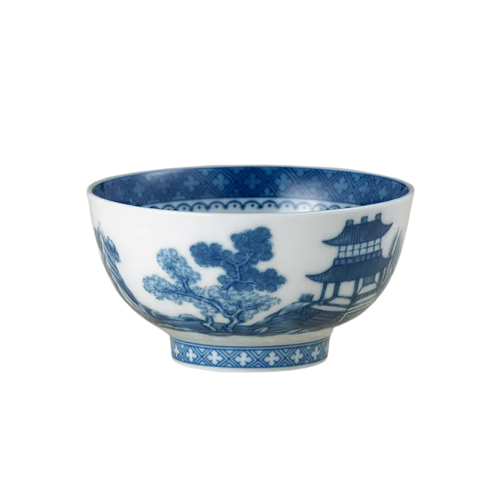 Blue Canton Porcelain Dessert Bowl by Mottahedeh