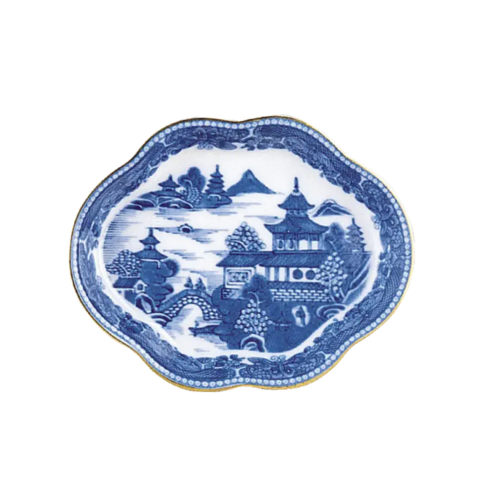Blue Canton Porcelain Ring Tray by Mottahedeh