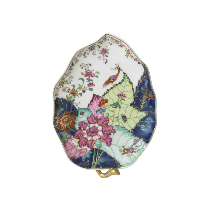 Tobacco Leaf Porcelain Candy Dish by Mottahedeh