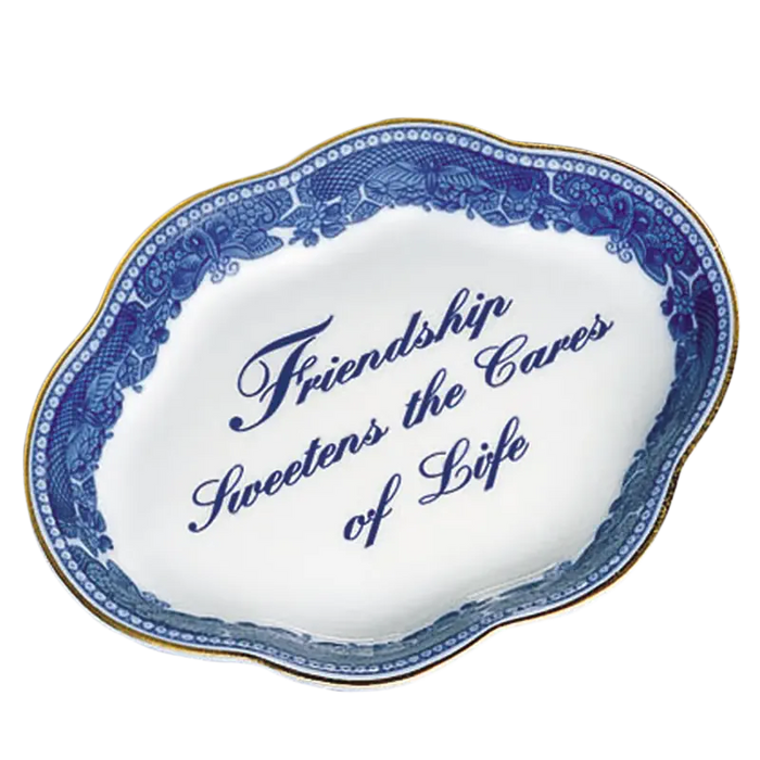 Mottahedeh Porcelain Ring Tray "Friendship Sweetens the Cares of Life"